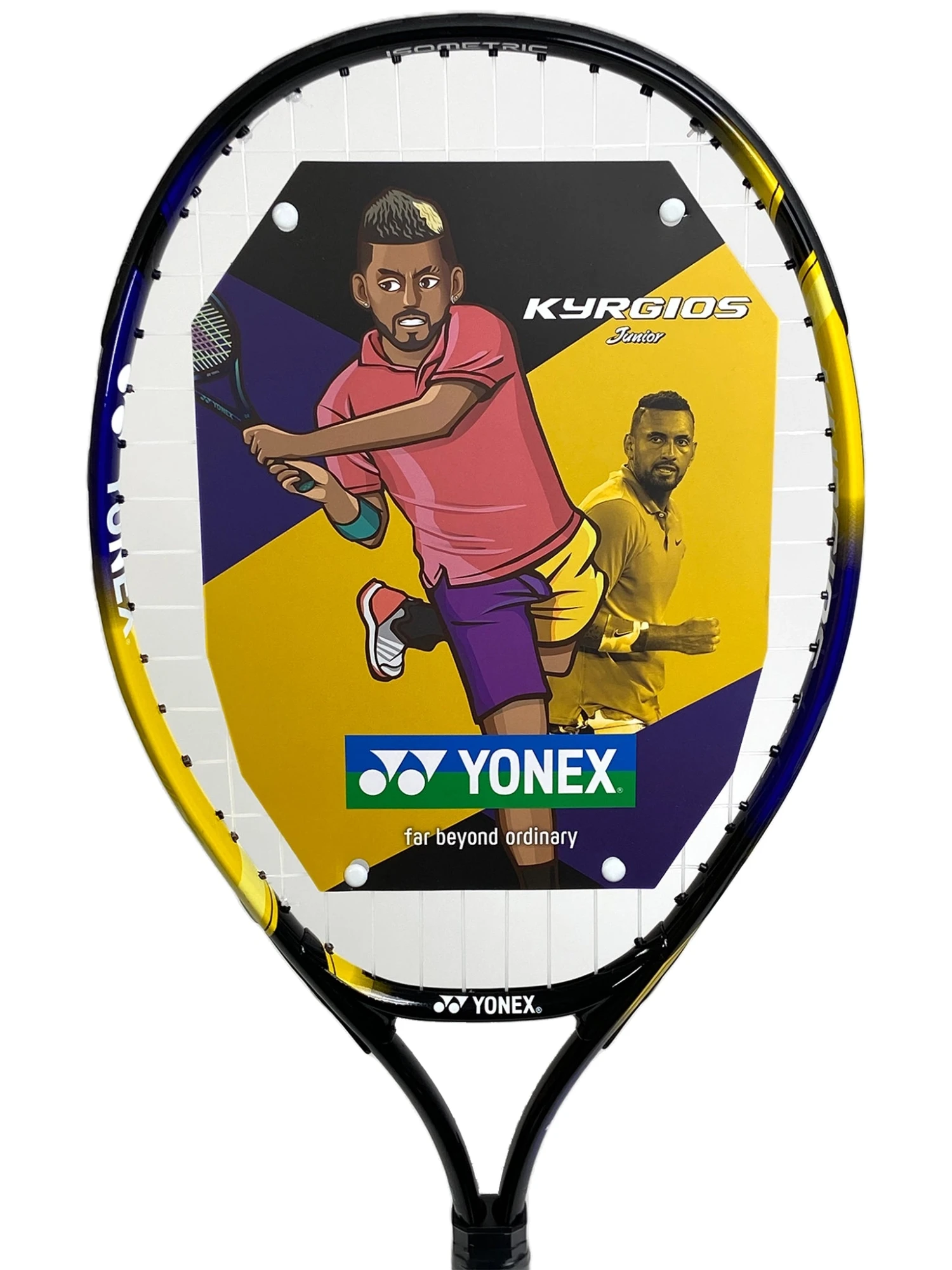 Yonex KYRGIOS Junior 23" Strung Yellow/Navy (01NKJ23GE) 2 Yonex KYRGIOS Junior 23" Strung Yellow/Navy (01NKJ23GE) - Image 2