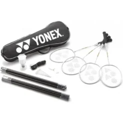 Yonex Badminton Set Pack Of 9 White/black