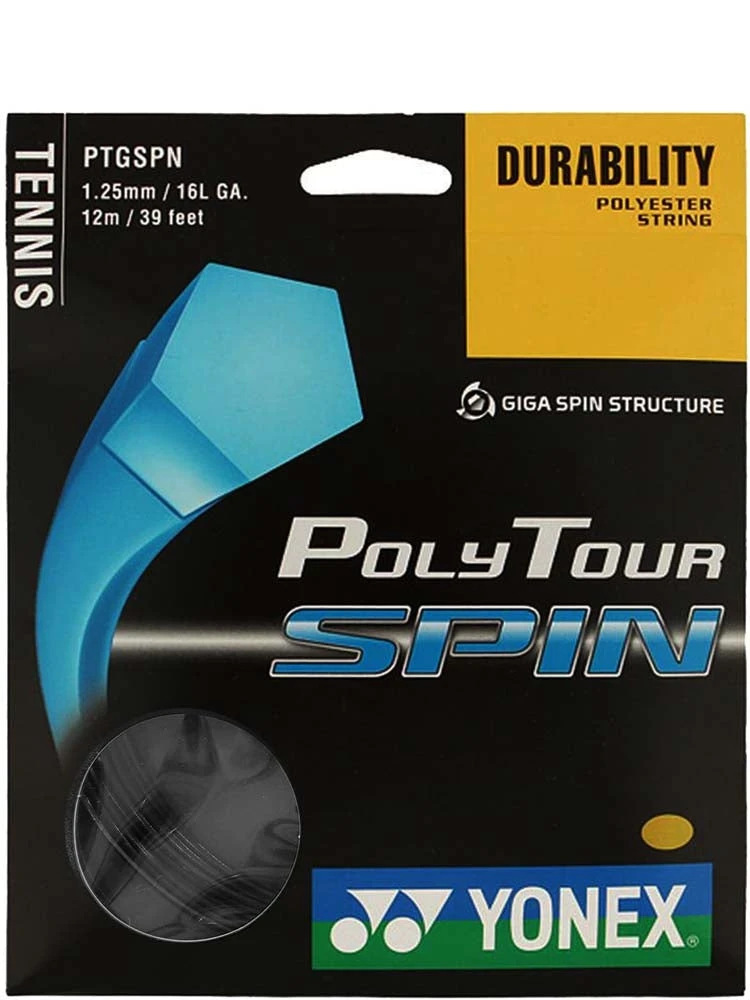 Yonex Poly Tour Spin 125 Black 1 Yonex Poly Tour Spin 125 Black