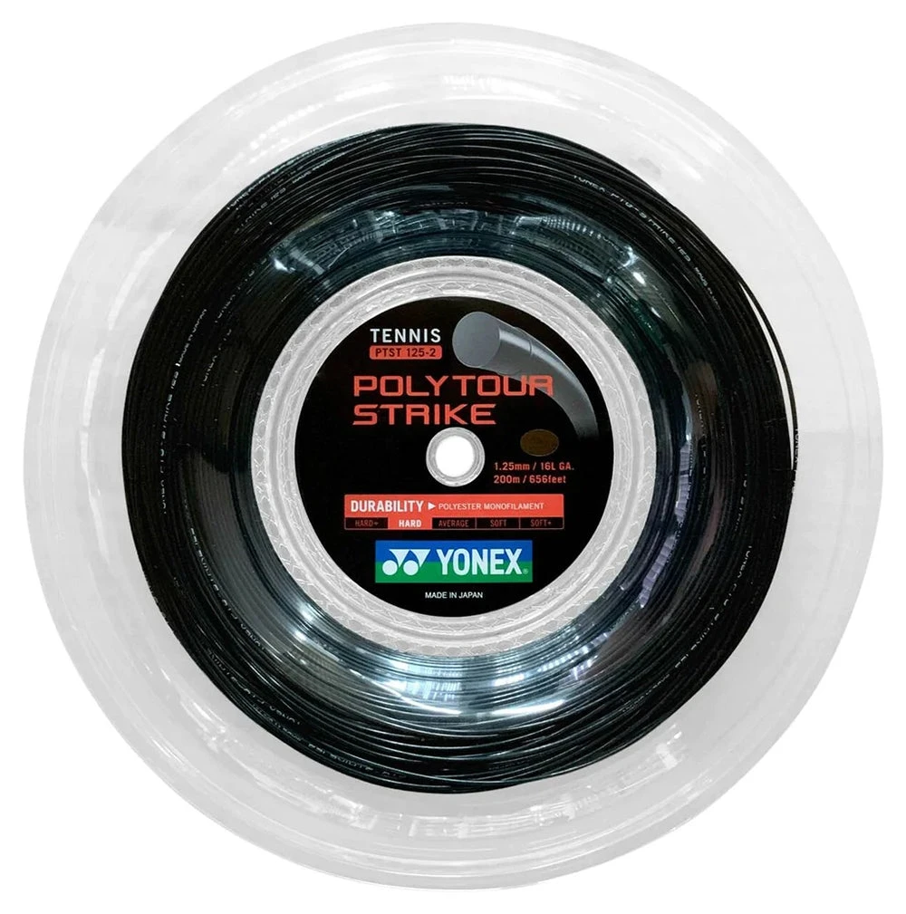 Yonex Polytour Strike 125 Reel (200m) Black 1 Yonex Polytour Strike 125 Reel (200m) Black